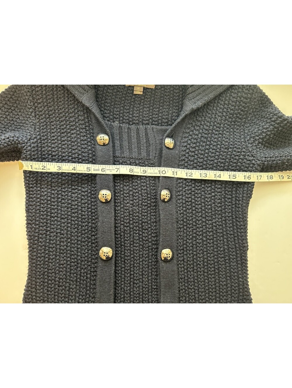 Citizens Of Humanity Navy Button Front Sweater size M - Merino Wool - Luxury - Picture 3 of 7